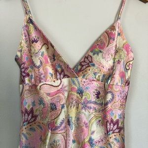 Vintage Pink Paisley Silky Nightgown